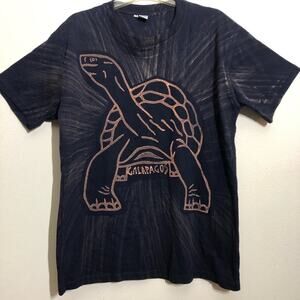 Short Sleeve Men’s Large Galapagos Turtle Artistic Elden Ring Behold Dog Tee